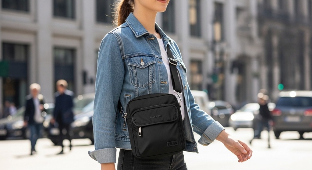 Small everyday bag with organized compartments