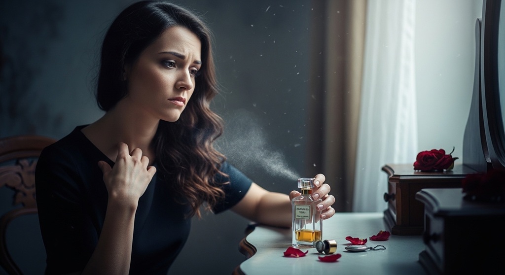 perfume bottle stored in cool dark place to preserve fragrance