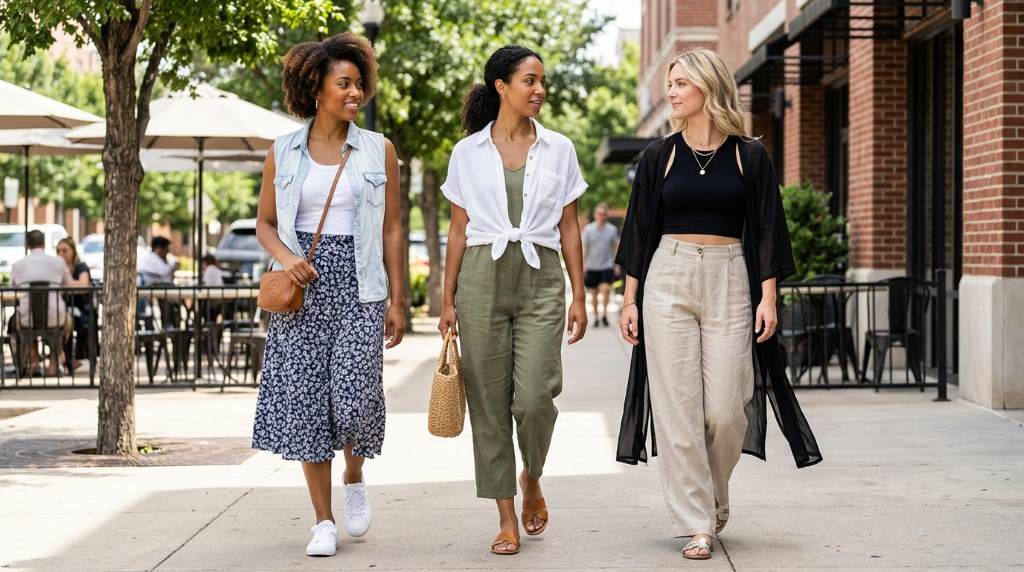 Stylish summer layering ideas for hot Texas weather
