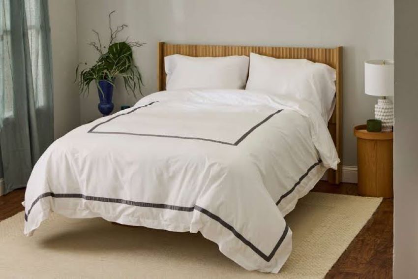 Elegant white bedding collection resembling premium hotel linens
