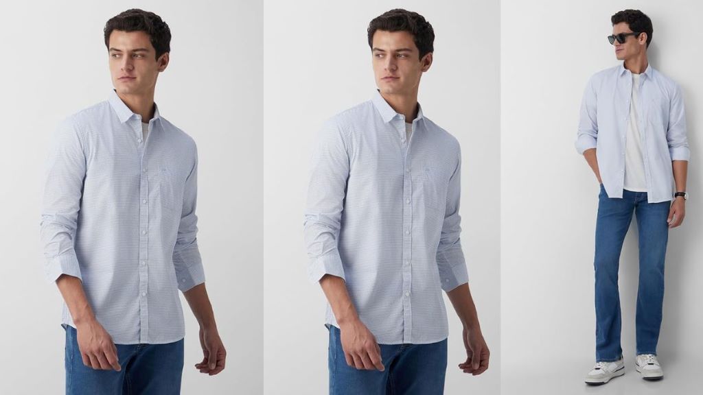 Comfortable men's travel shirt with a stylish wrinkle-resistant design