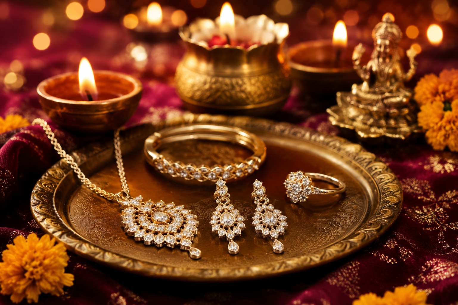 Celebrate Dhanteras with timeless elegance. Discover why this auspicious festival is the ultimate time to bring home fine gold, silver, and diamond jewellery.